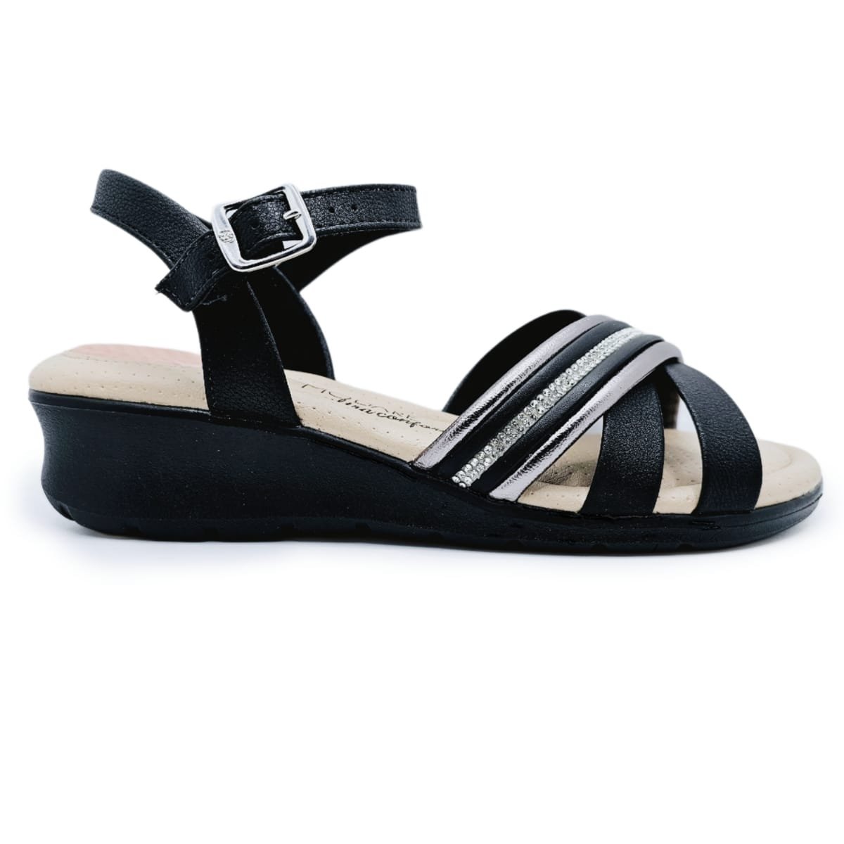 Sandália Modare com Amortecedor e Brilho - Leveza e Conforto