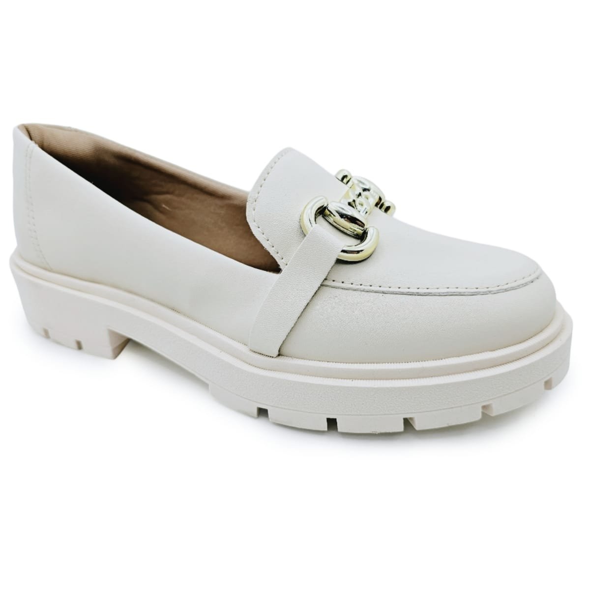 Mocassim Tratorado Careflex com Enfeite Cromado