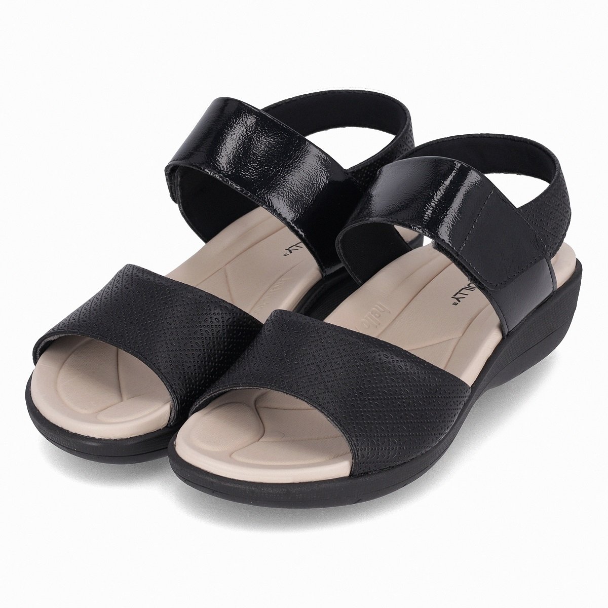 Sandália Piccadilly Fascite Anabela Preto 3