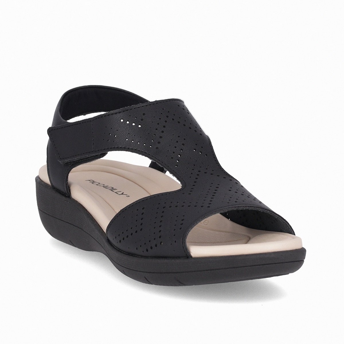 Sandália Piccadilly Fascite Anabela Preto 2