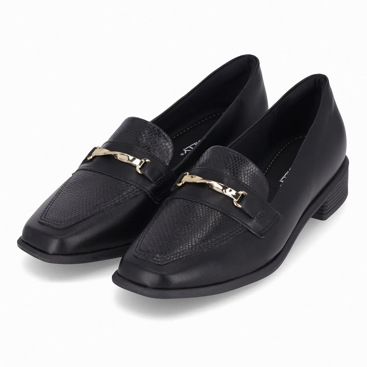 Mocassim Piccadilly Loafer Giovanna Salto Baixo Preto 3