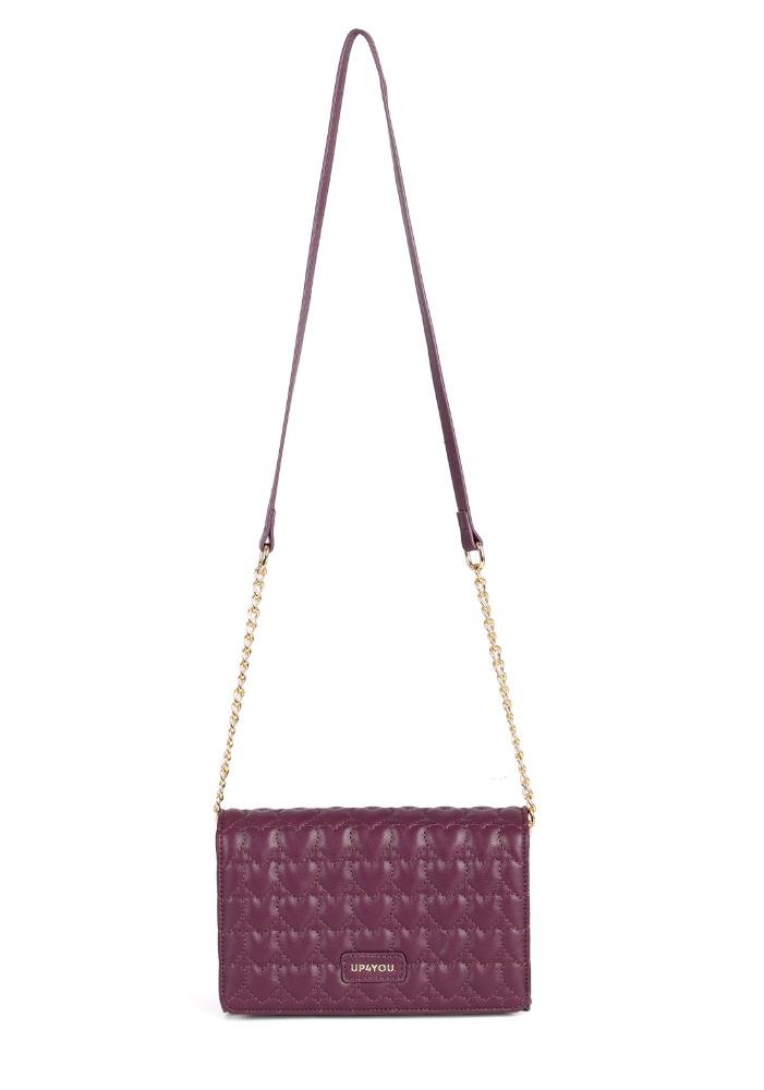 Bolsa Carteiro Pequena Transversal Matelassê Coração Up4you