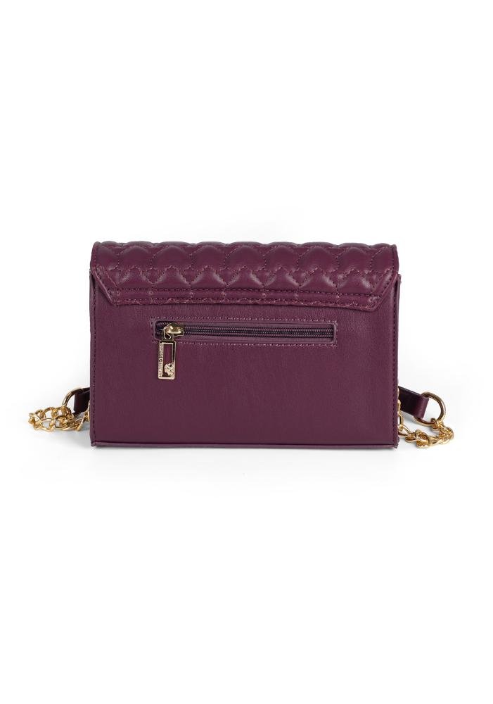 Bolsa Carteiro Pequena Transversal Matelassê Coração Up4you Roxo 4