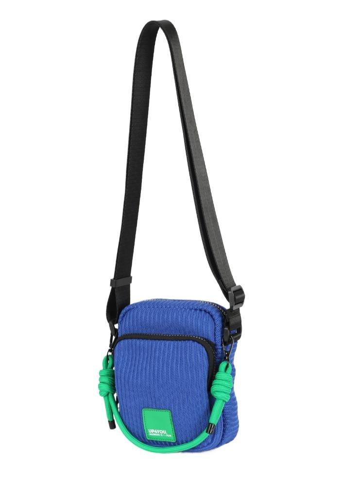 Bolsa Shoulder Bag Pequena Malha Inverno Up4you Azul 2