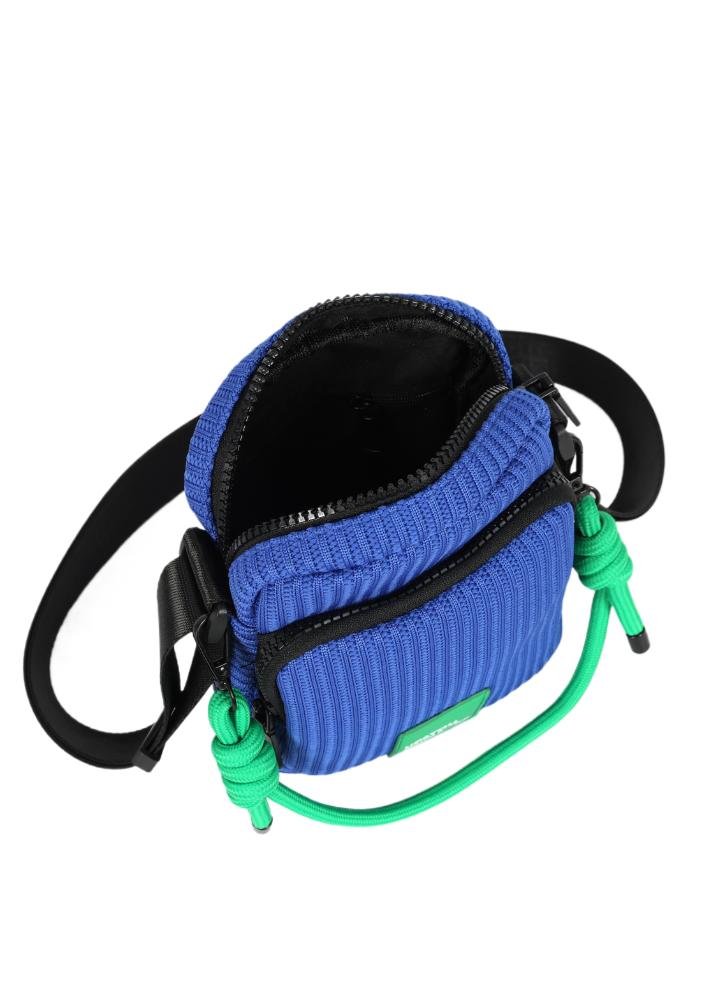 Bolsa Shoulder Bag Pequena Malha Inverno Up4you Azul 3
