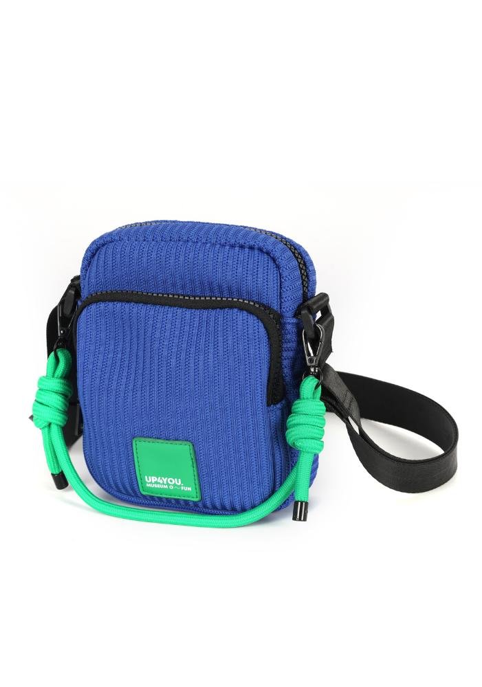 Bolsa Shoulder Bag Pequena Malha Inverno Up4you Azul 4