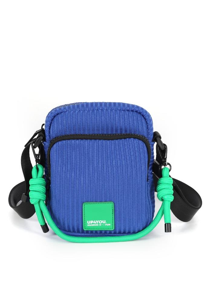 Bolsa Shoulder Bag Pequena Malha Inverno Up4you Azul 8