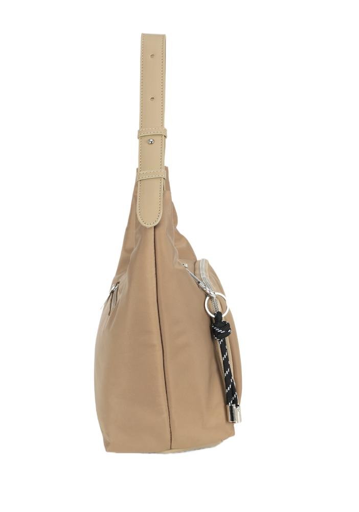 Bolsa Croissant Pequena Náilon Up4you Bege 5