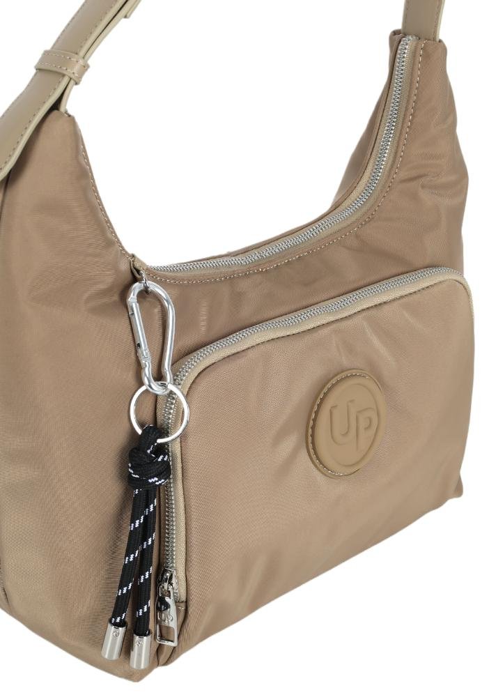 Bolsa Croissant Pequena Náilon Up4you Bege 7