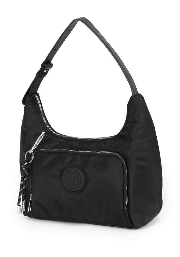 Bolsa Croissant Pequena Náilon Up4you Preto 2