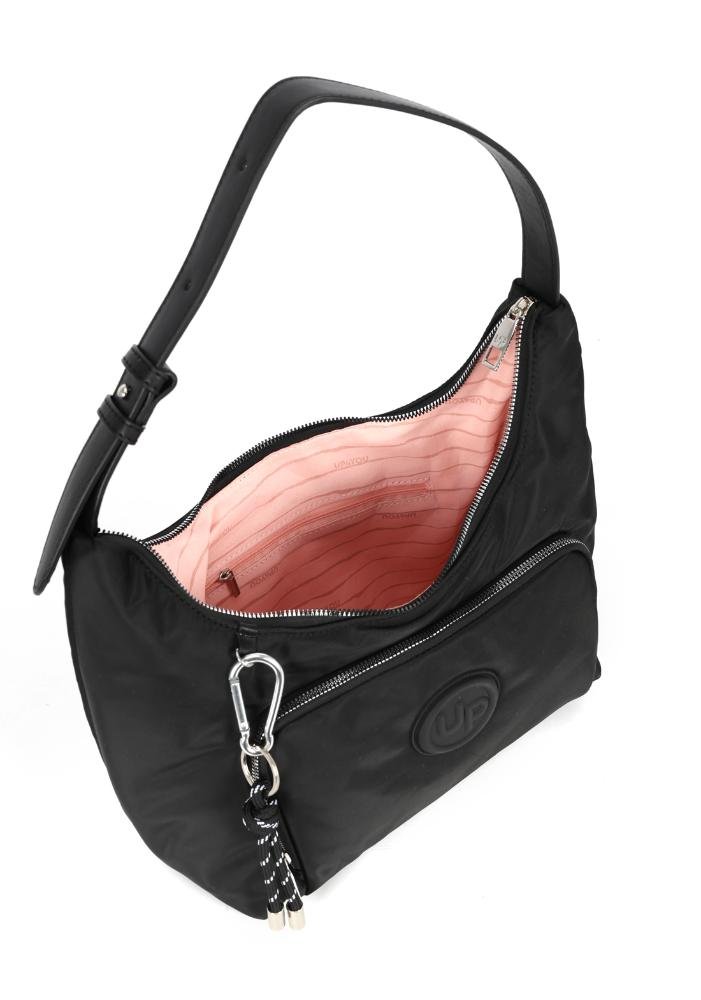 Bolsa Croissant Pequena Náilon Up4you Preto 3