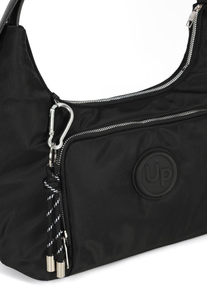 Bolsa Croissant Pequena Náilon Up4you Preto 7