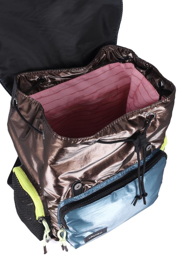 Mochila de Costas Pequena Náilon Metalico Esportiva Up4you Azul 6