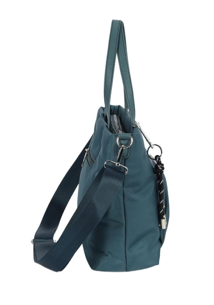 Bolsa Tote Média Transversal Náilon Dois Bolsos Up4you Pétroleo 5