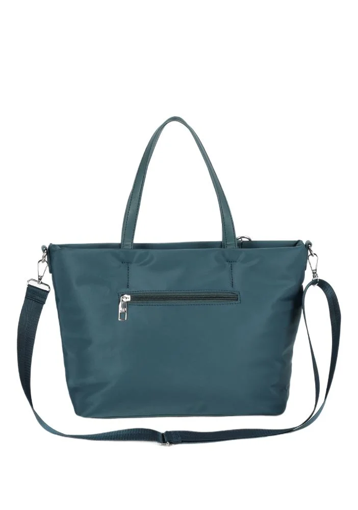 Bolsa Tote Média Transversal Náilon Dois Bolsos Up4you Pétroleo 6