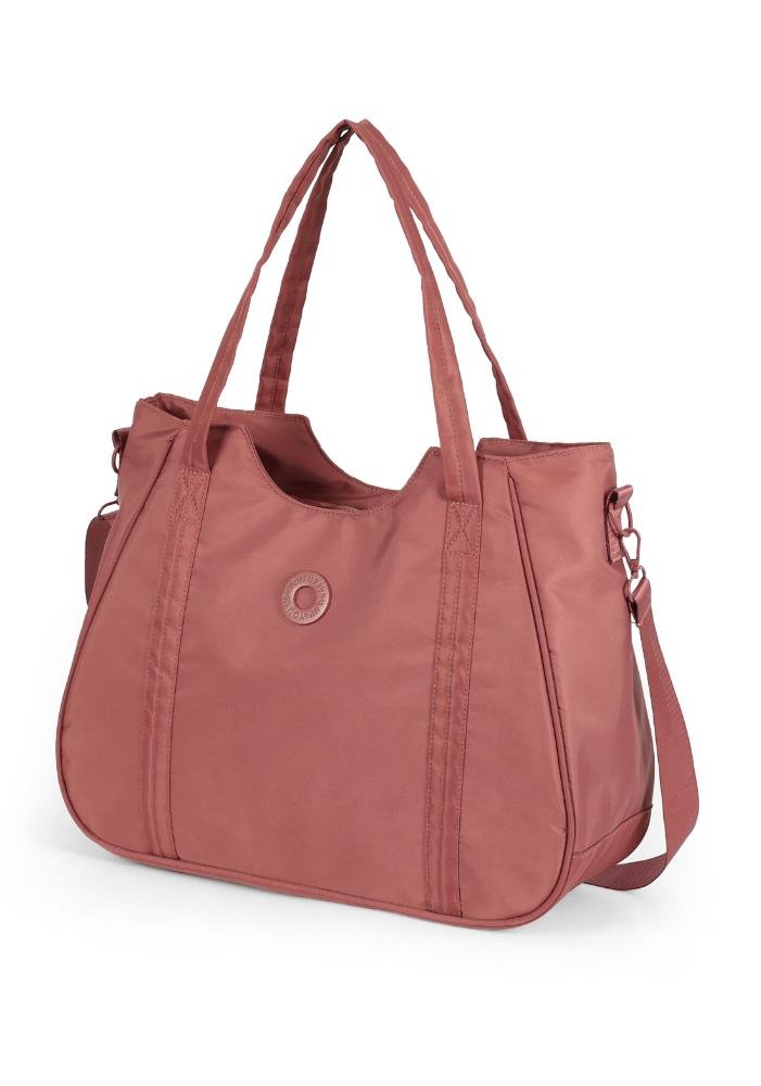 Bolsa Tote Média Transversal Náilon Up4you Rosa 2