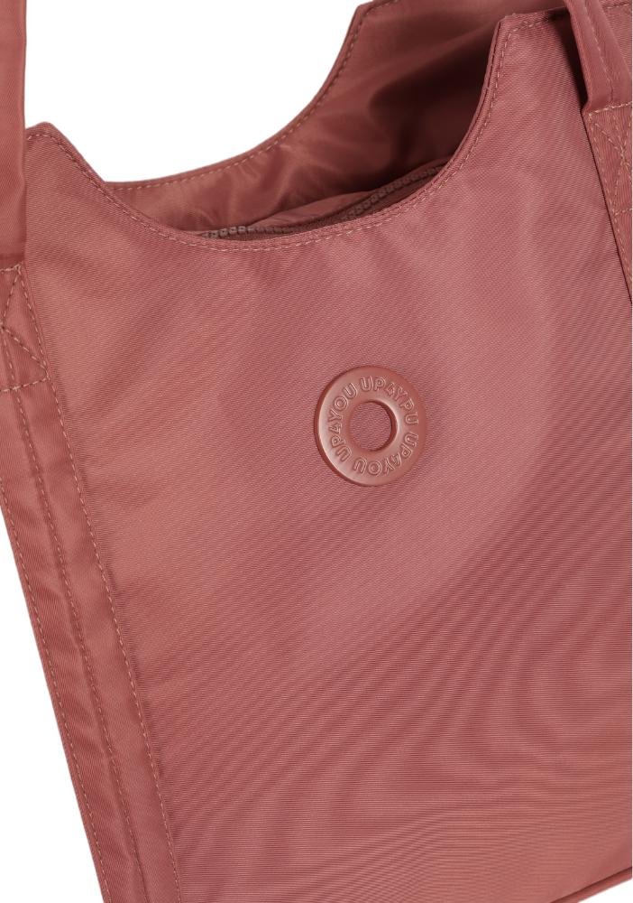 Bolsa Tote Média Transversal Náilon Up4you Rosa 7
