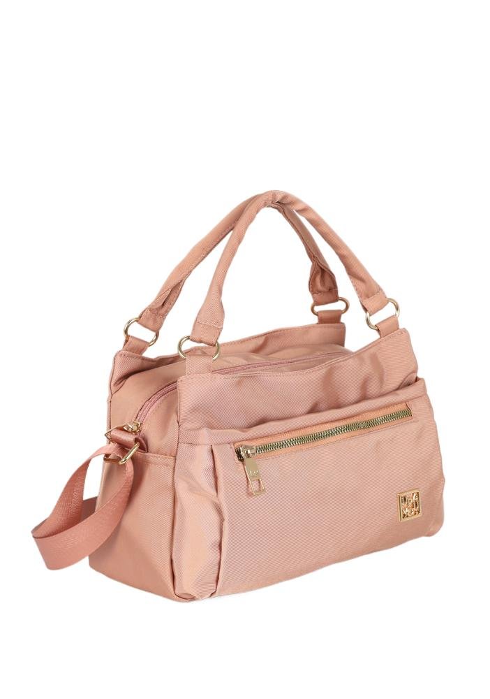 Bolsa Trapézio Pequena Transversal Náilon Duas Divisorias Up4you Rosa 5