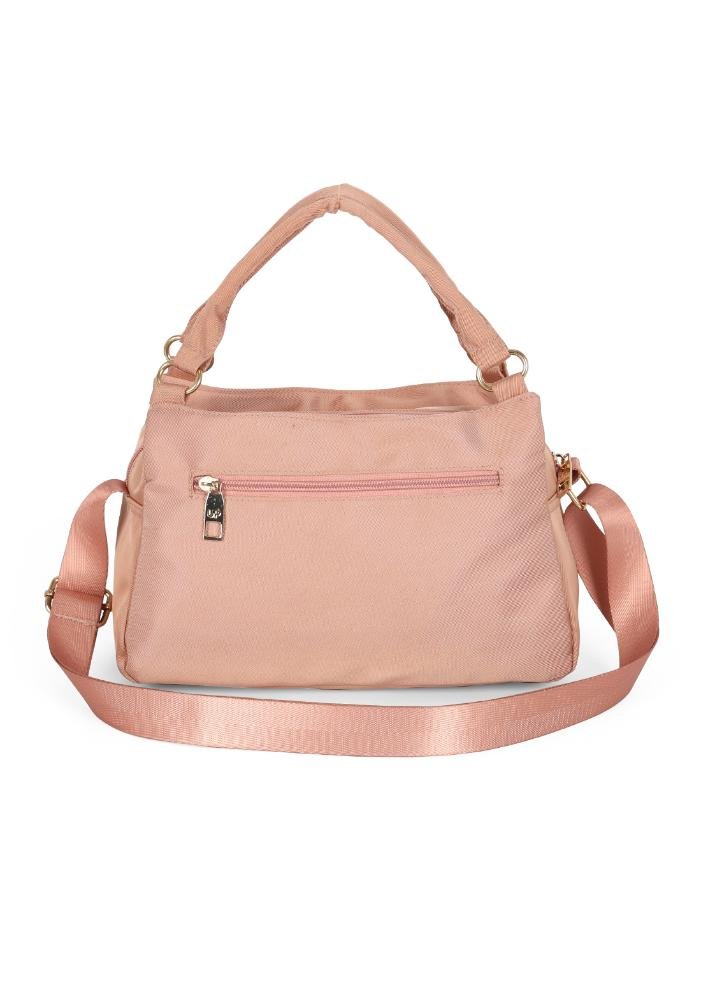 Bolsa Trapézio Pequena Transversal Náilon Duas Divisorias Up4you Rosa 8