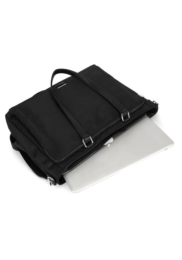 Bolsa Tote Grande Transversal Executiva Notebook Gash Preto 3