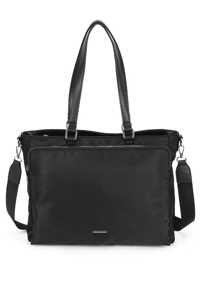 Bolsa Tote Grande Transversal Executiva Notebook Gash Preto 5