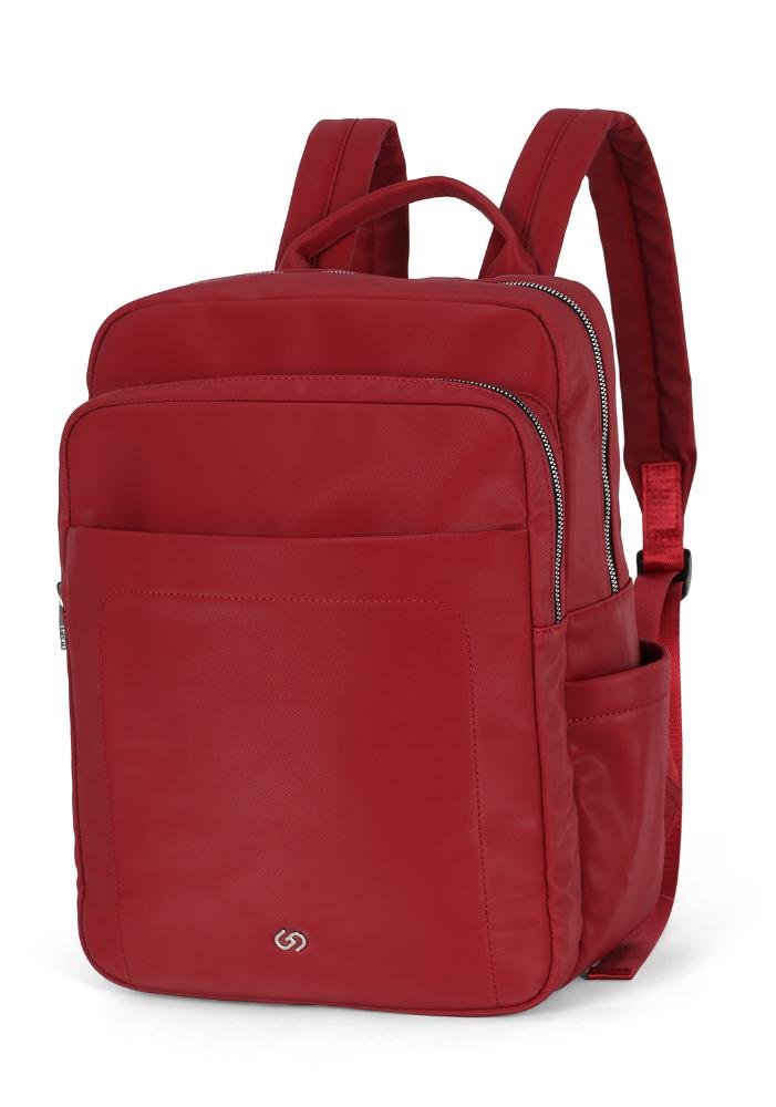 Mochila de Costas Pequena Feminina Executiva Notebook Gash Vermelho 2