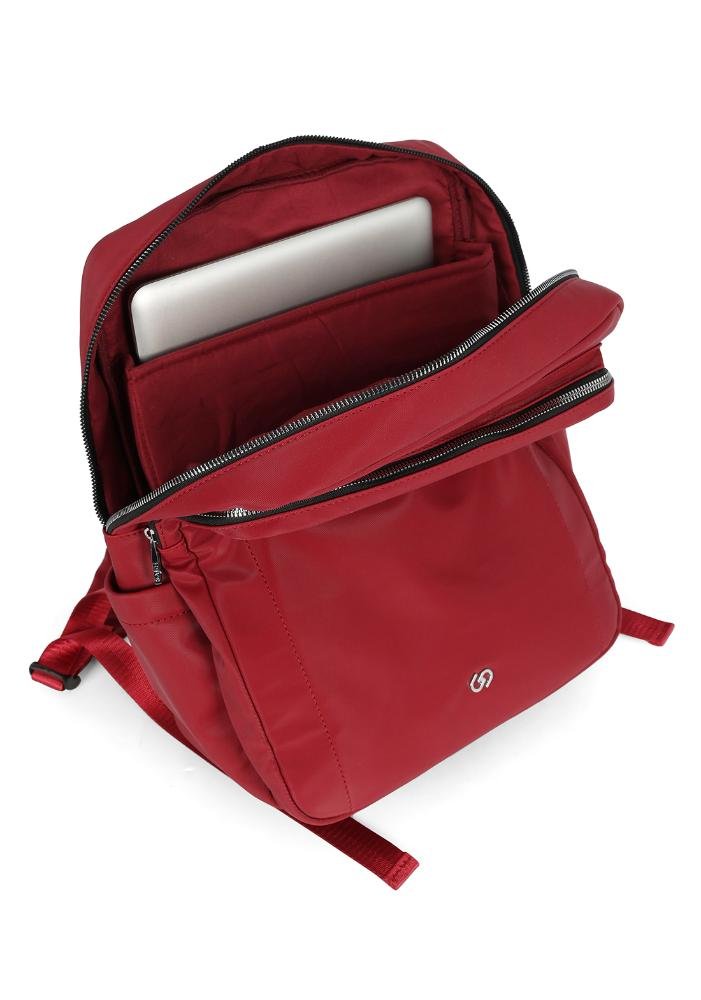 Mochila de Costas Pequena Feminina Executiva Notebook Gash Vermelho 3