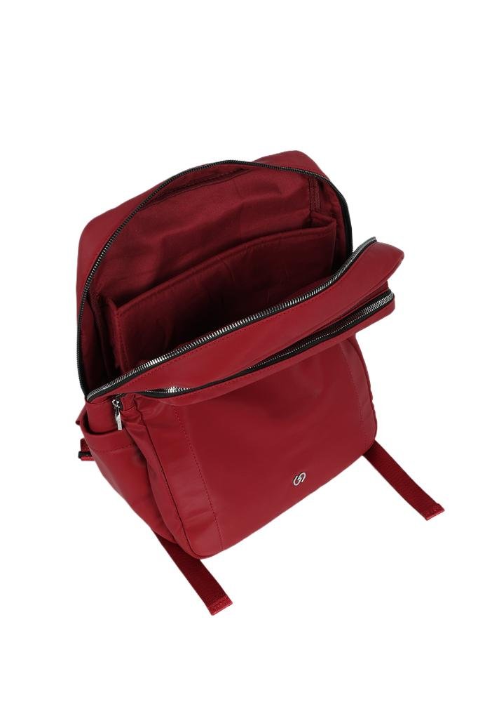 Mochila de Costas Pequena Feminina Executiva Notebook Gash Vermelho 4