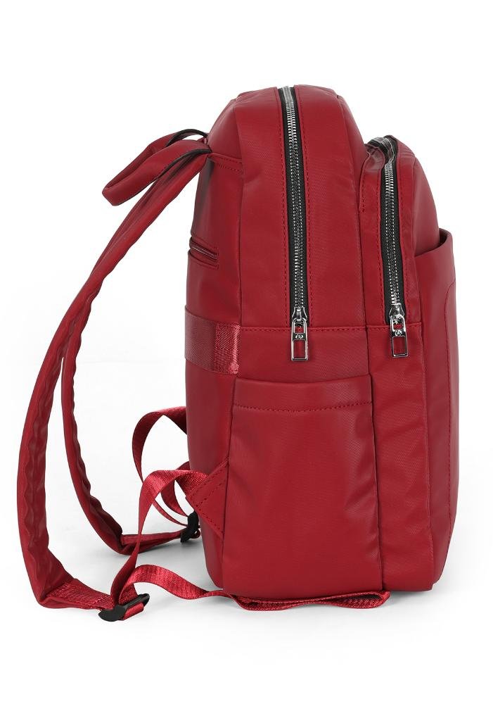 Mochila de Costas Pequena Feminina Executiva Notebook Gash Vermelho 6