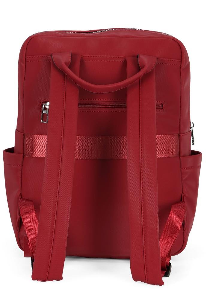 Mochila de Costas Pequena Feminina Executiva Notebook Gash Vermelho 8