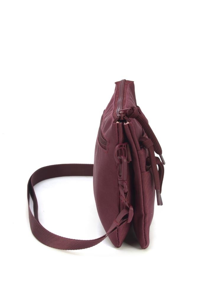 Bolsa Carteiro Pequena Transversal Sarja Verão Up4you Vinho 4