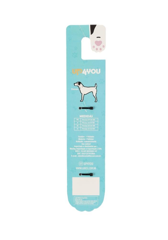 Coleira Pet PP em Poliéster Ajustável Up4You Azul 7