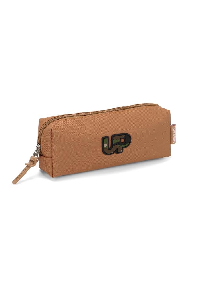 Estojo Simples Juvenil Médio Logo Camuflado Up4you Marrom 2