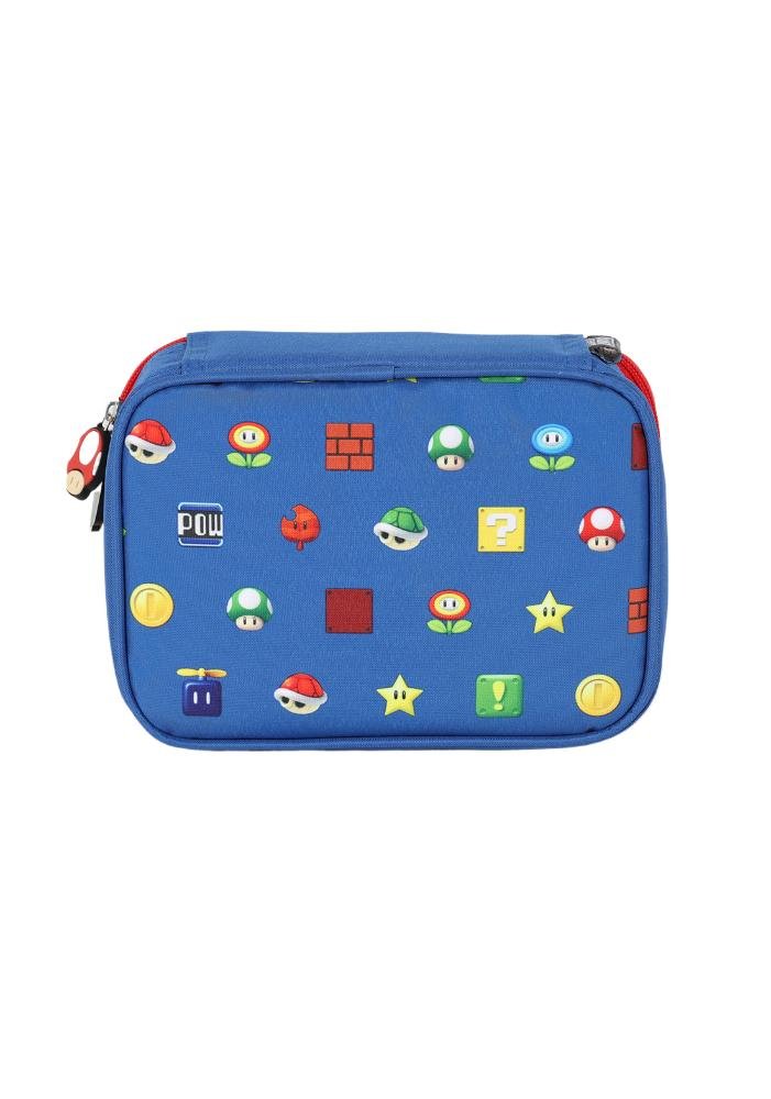 Estojo Box Infantil Pequeno 100 pens Super Mário