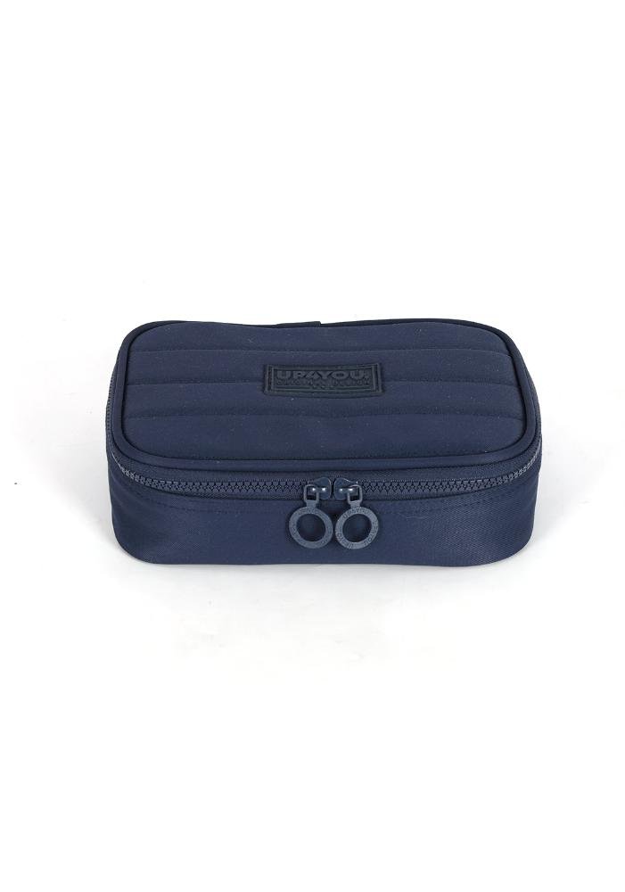 Estojo Box Juvenil Médio 100 pens Náilon Mate Up4you Azul 4