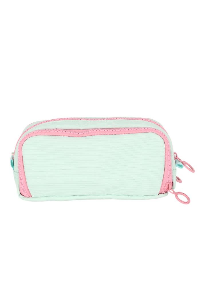 Estojo Triplo Juvenil Médio Luara Up4you Verde/Rosa 4