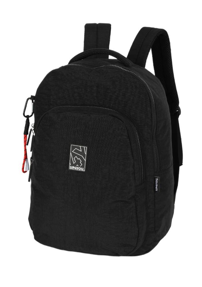 Mochila de Costas Média Juvenil Crinkle 4Y Básica Up4you Preto 3