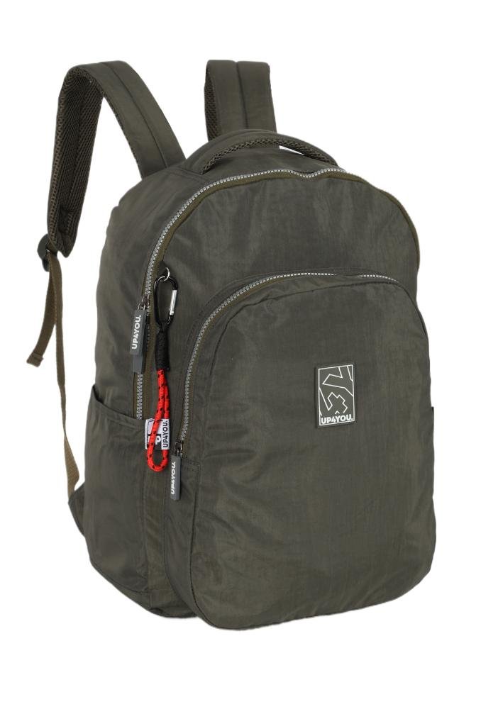 Mochila de Costas Média Juvenil Crinkle 4Y Básica Up4you Cinza 3