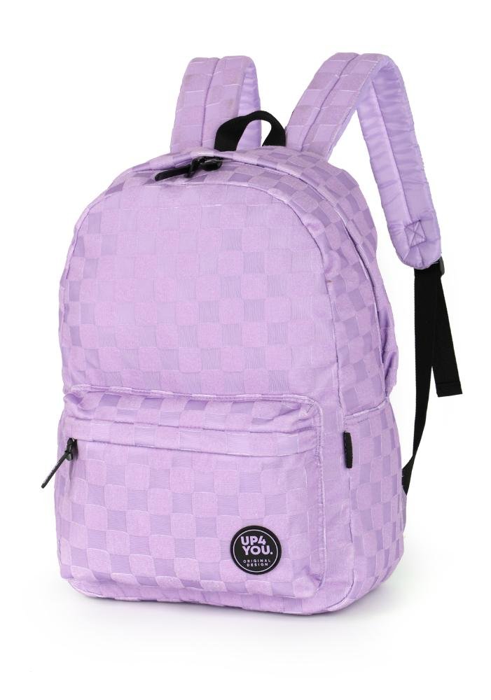 Mochila de Costas Média Juvenil Chenille Arredondada Up4you Roxo 3