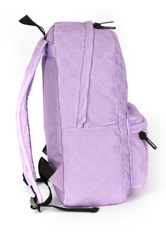 Mochila de Costas Média Juvenil Chenille Arredondada Up4you Roxo 4