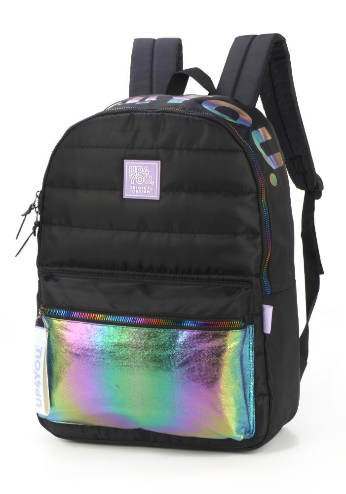 Mochila Colored Holográfica Up4you  Preto 3