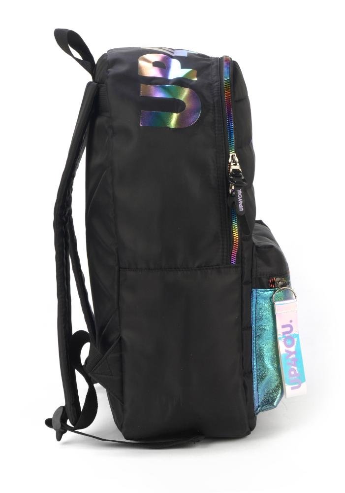 Mochila Colored Holográfica Up4you  Preto 4