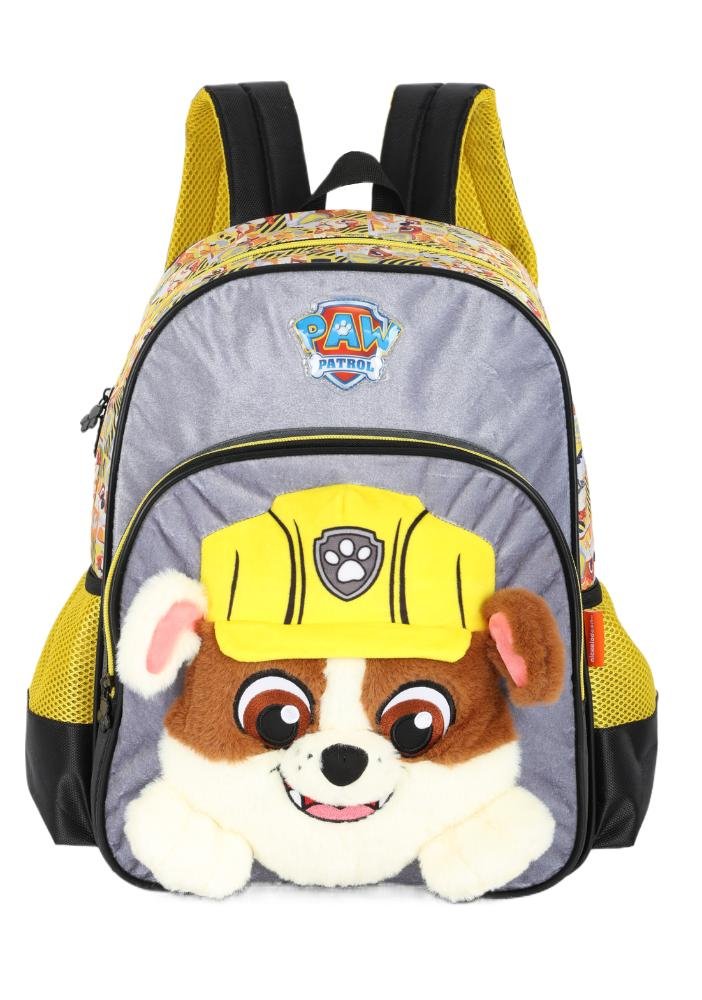 Mochila de Costas Média Infantil Pelucia Patrulha Canina Amarelo 1