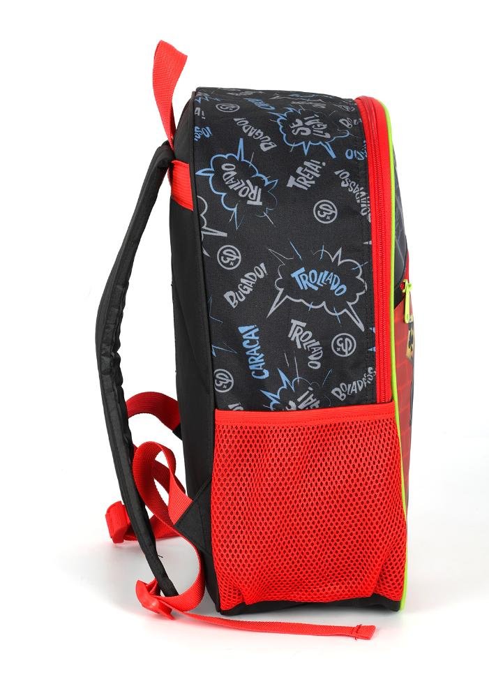 Mochila de Costas Média Infantil Enaldinho Vai com Tudo Up4you Vermelho 3