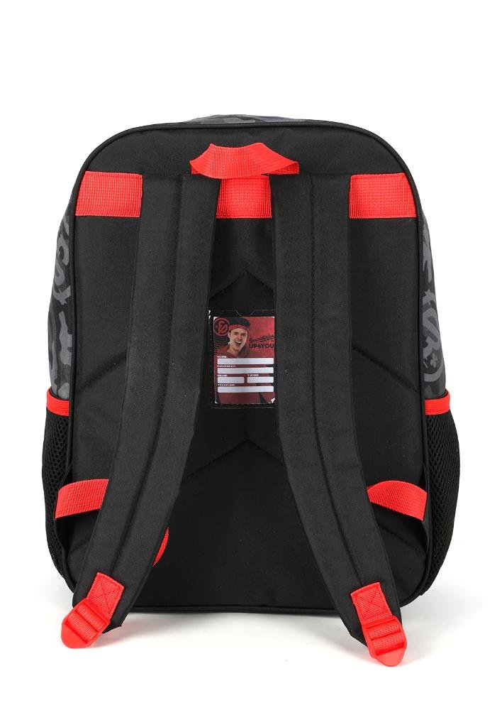Mochila de Costas Média Infantil Enaldinho Vai com Tudo Up4you Vermelho 4