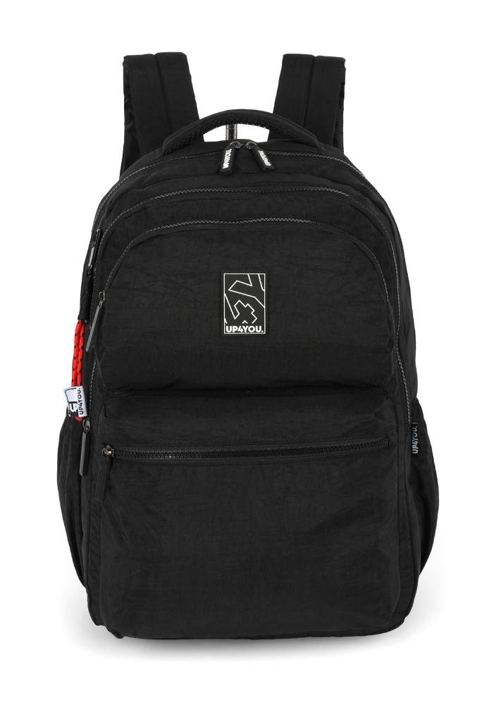 Mochila de Costas Grande Juvenil Crinkle 4Y Notebook Up4you Preto 1