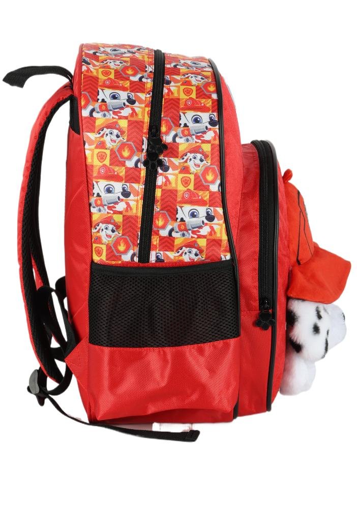 Mochila de Costas Média Infantil Pelucia Patrulha Canina Vermelho 3