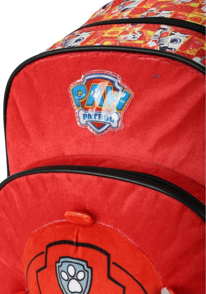 Mochila de Costas Média Infantil Pelucia Patrulha Canina Vermelho 5