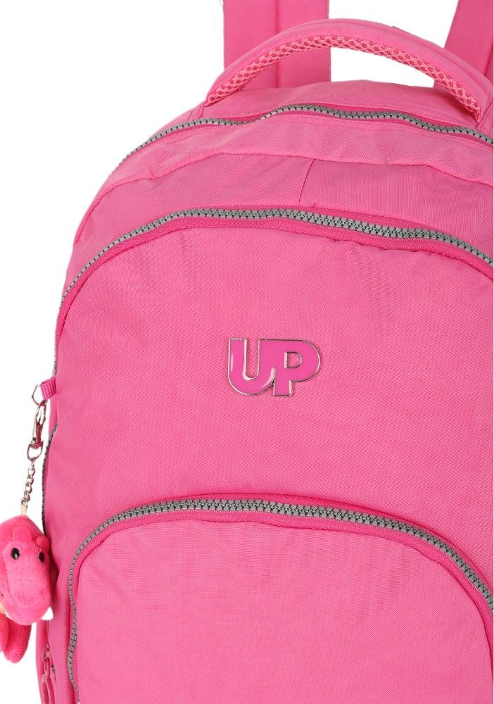Mochila de Costas Média Juvenil Crinkle Clássica Dino Notebook Up4you Rosa 3