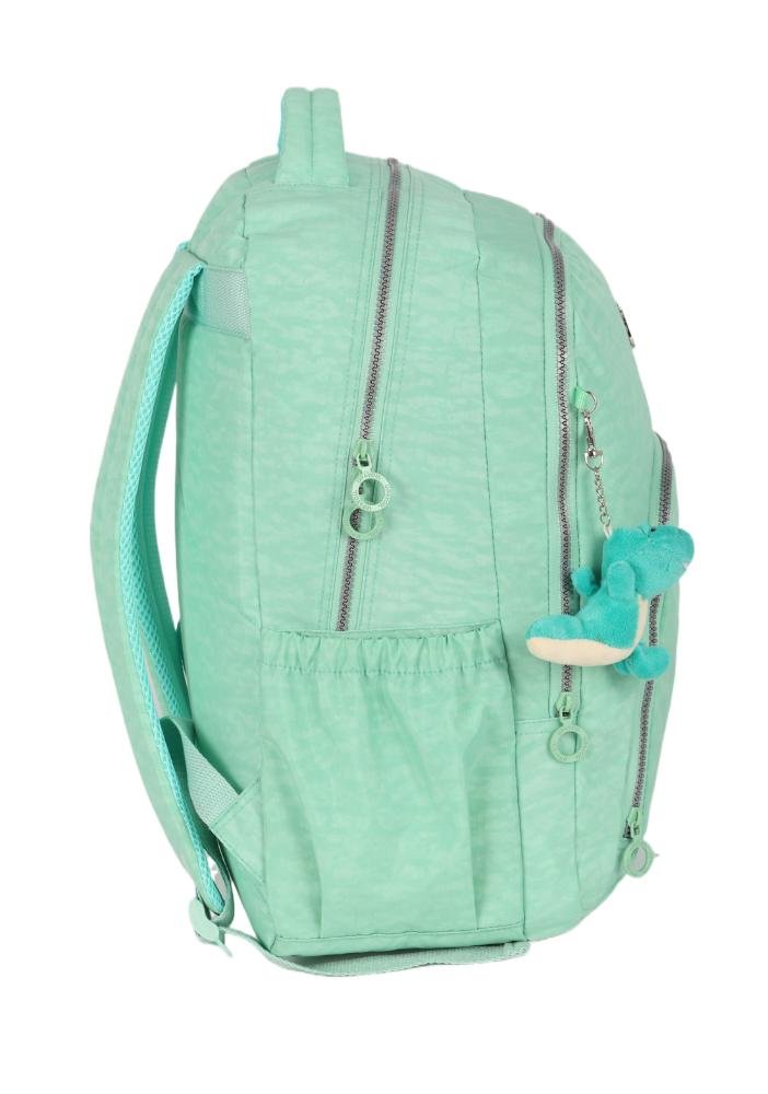 Mochila de Costas Média Juvenil Crinkle Clássica Dino Notebook Up4you Verde 4